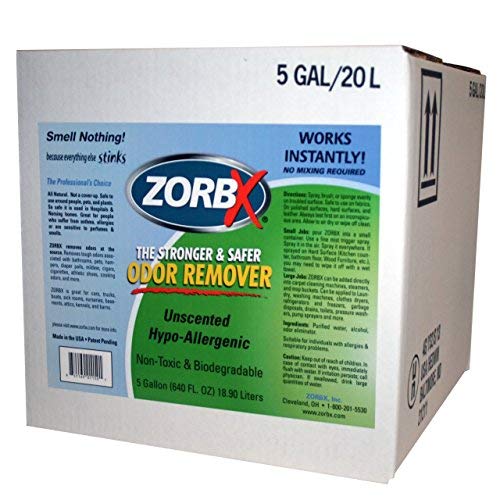 ZORBX Unscented Multipurpose Odor Remover -Safe for All, Even Children, No Harsh Chemicals, Perfumes or Fragrances, Stronger and Safer Odor Remover Works Instantly (5 Gallon) - Thumbnail 3