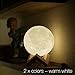 Moon Lamp Balkwan 3D Printing 4.7 inches Moon Light Dimmable with Touch Control, Rechargeable Lunar Light Home Decorative Night Light for Romantic Gift