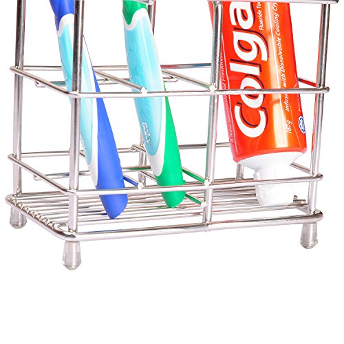 ECROCY Stainless Steel Bathroom Toothbrush Toothpast Holder - Large Size Electronic Toothbrush Holder