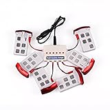 YouCute 6pcs 3.7V 500mAh Battery and 1to6 charger for syma X5U X5UC X5UW RC quadcopter drone spare parts