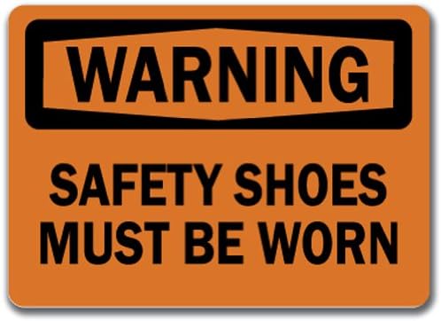 Warning Sign - Safety Shoes Must Be Worn - 10" x 14" OSHA Safety Sign