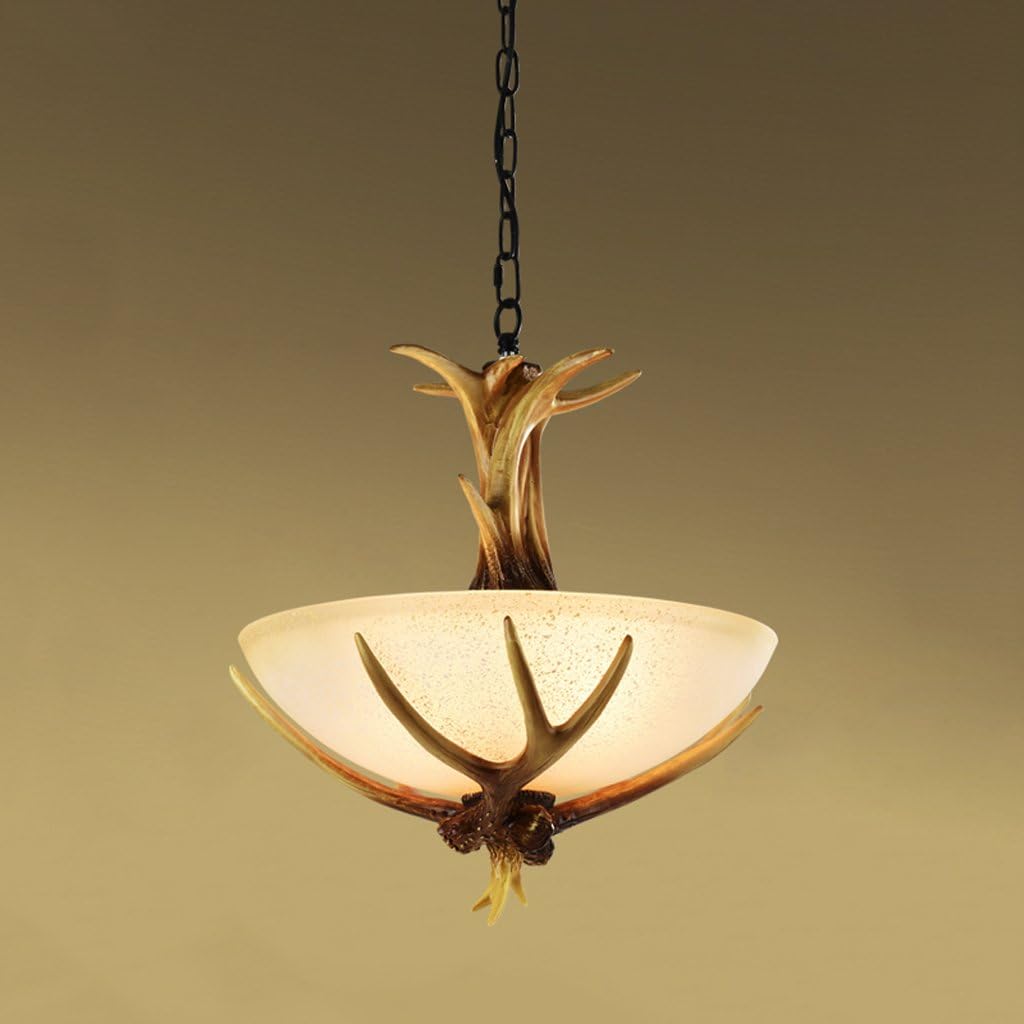 Chandelier/antler chandeliers/Vintage Chandelier American Village Creative Antlers Single Head bar Restaurant Chandelier European Retro Bedroom Entrance Aisle Antlers Chandelier