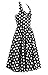 Women's 50s Rockabilly Dress Polka Dot Halter Retro Cocktail Dress Swing Dress