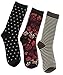 Bamboo Blend Women's Crew Socks (3 Pair) Autumn Fall Leaves One Size