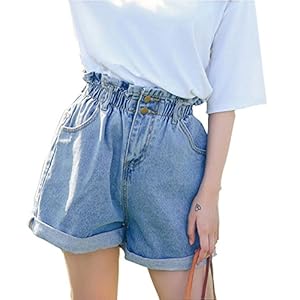 Women’s High Waisted Denim Rolled Blue Jean Shorts www.denim.fit 2
