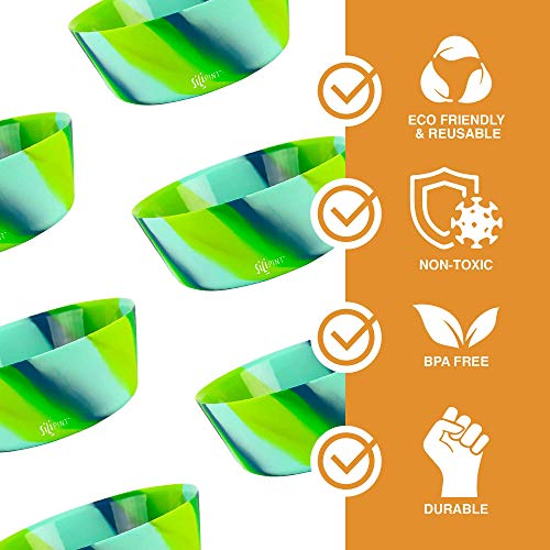 Silipint SqueezeaBowl Silicone Bowl Set, Flexible and Unbreakable