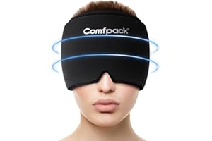 Comfpack Migraine Headache Relief Cap, Hot & Cold Compression Gel Head Wrap Ungraded Odorless Gel Hat, Ice Pack Mask, Migraine Tension & Stress Relief Hat, Stay Cold Longer