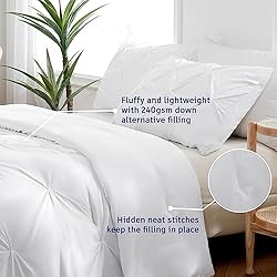 DOWNCOOL Full Size Comforter Sets - White Comforter