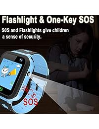 Reloj inteligente para niños 2019 con pantalla táctil de 1,4 pulgadas, resistente al agua, con pantalla táctil y anti pérdida de sonido, chat de voz, linterna, juguete para niños y niñas