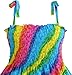 Sunny Fashion Girls' Rainbow Smocked Halter Dress