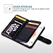 ULAK iPhone SE Case, iPhone 5 Case Black, iPhone 5s/5/SE Wallet Case, Fashion PU Leather Magnet Wallet Flip Case Cover with Built-in Credit Card/ID Card Slots for 5s 5G 5 SE,Black