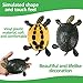 2 Pieces Plastic Turtles Brazilian Turtle Red-Eared Slider Turtle Figures Fun Toys Ponds and Aquarium Decorations Educational Toys for Boy Girl