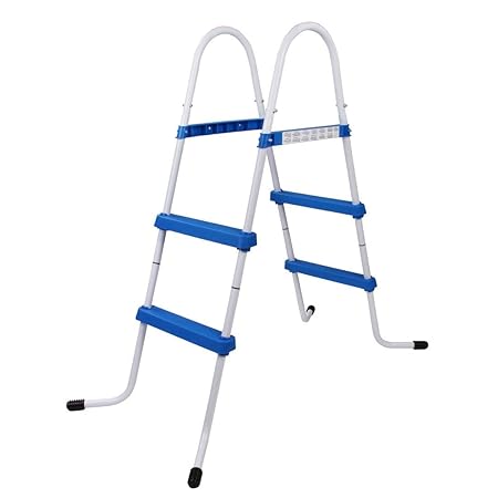 Blueborn Poolleiter PL84 Pooltreppe Schwimmbad-Leiter Pool Einstieg Leiter Treppe bis 84cm Wandhöhe