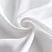 jinchan Privacy Semi Sheer White Curtains for Bedroom Casual Weave Window Curtains for Living Room Linen Drapes White Window Curtain 54 inch Long 2 Panels