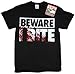 The Walking Dead- Beware I Bite (Reversible) T-Shirt,Black,X-Large