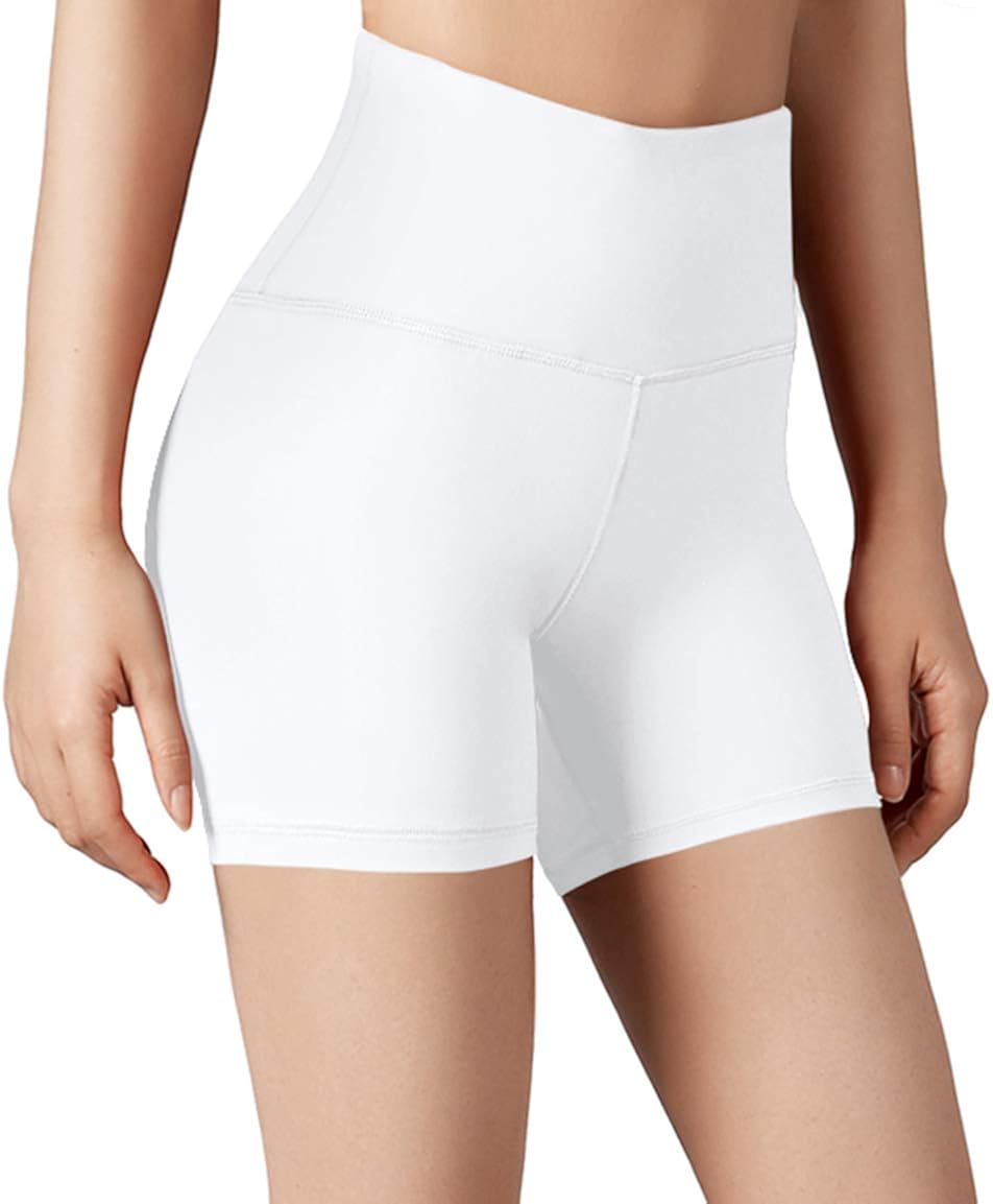 ODODOS Women's Yoga Short Tummy Control Workout Running Athletic Non See-Through Yoga Shorts with Hidden Pocket: Clothing
