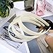 HESTYA White Plastic Headbands DIY 1 Inch Plain Blank No Teeth Hair Bands Headwear Plain Headbands for Women Graduation Halloween Christmas(20 Pcs)