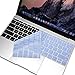 GMYLE Silicone Keyboard Cover for Macbook 12 inch (A1534) and New Macbook Pro 13 inch 2016 (A1708, without TouchBar) - Serenity Blue (US Layout)