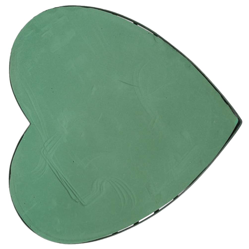 MILISTEN Floral Foam Blocks Heart Shaped Wet Floral Bricks with Suction Cup Tray 46cm Florist Blocks Dried Flower Mud for Wedding Valentines Day Decorations