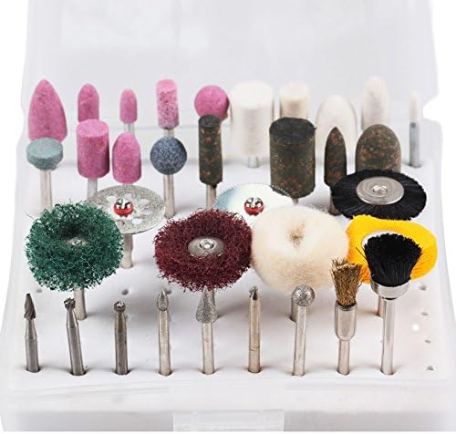 PROMMON Rotary Tool Accessories for Easy Cutting Grinding Sanding Carving and Polishing Tool Combination For Dremel Proxxon Rotary Tools Pack Of 34Pcs