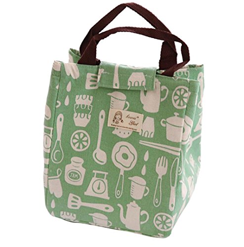 Hot sale!Todaies Thermal Insulated Lunch Box Tote Cooler Bag Bento Pouch Lunch Container 251824cm (251824cm, Green)