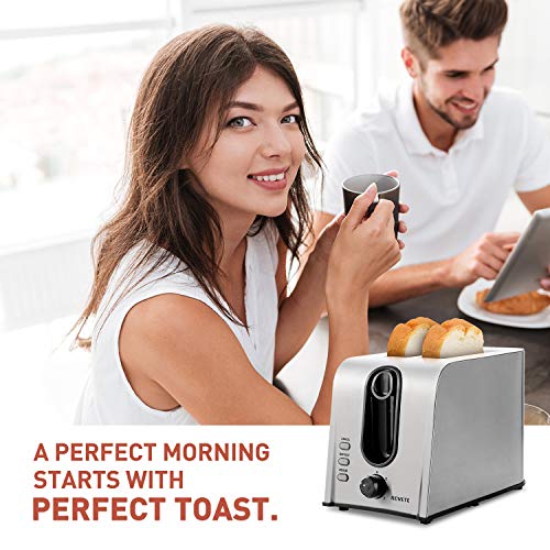 Toaster 2 Slice Best Rated Prime, NOVETE Retro Stainless Steel Toaster