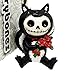 Ebros Furry Bones Adorable Valentine Skunk Carrying Red Roses Skeleton Monster Figurine Odo Furrybones Rodent Costume Hooded Skull Monster Collectible Sculpture Decorative Toy