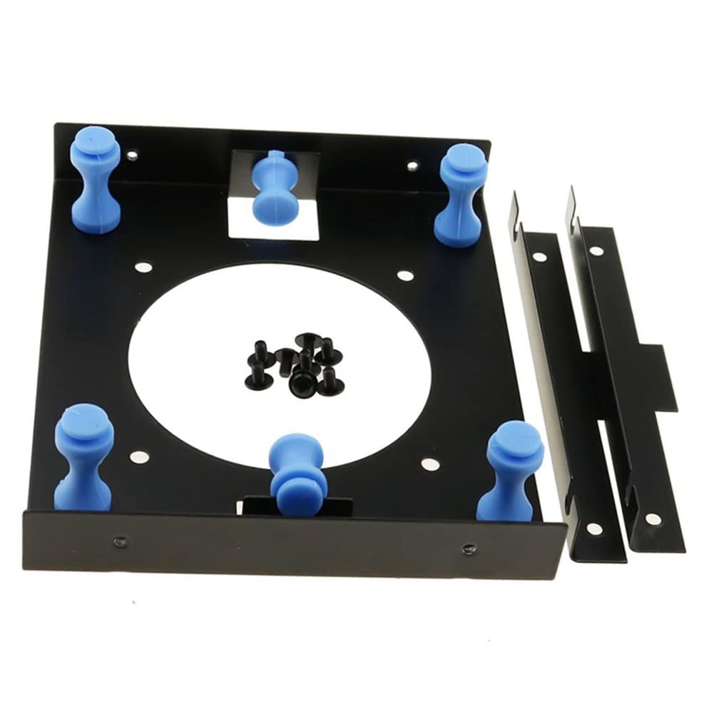 Haptufer Metal Black Shock-Proof 3.5 Inch Hard Disk to 5.25 Inch DVD ROM Bay Mounting Adapter