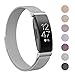 SWEES Metal Band Compatible Fitbit Inspire & Fitbit Inspire HR, Stainless Steel Magnetic Replacement Band Accessories Small Large for Women Men, Silver, Black, Lilac, Sangria, Champagne, Colorful