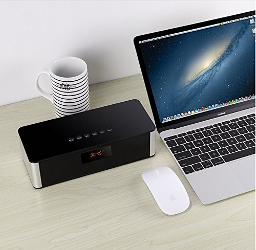 Bluetooth Speaker,XPLUS Portable Travel Wireless Bluetooth Speakers All-in-1,HIFI V4.0,Calling Built-In Mic, Support TF Card for Smartphones and All Audio Enabled Devices,Black