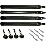Bally Legs, Levelers and Bolts Black - Set of 4