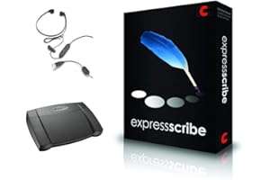 Express Scribe Pro Transcription Kit with USB Foot Pedal & USB Transcription Headset by VEC Electronics / NCH Software