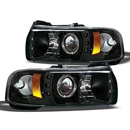 Xtune 1994 2001 Dodge Ram Halo Led Projector Headlights Black Head Lights Lamp Pair Left Right 1995 1996 1997 1998 1999 2000