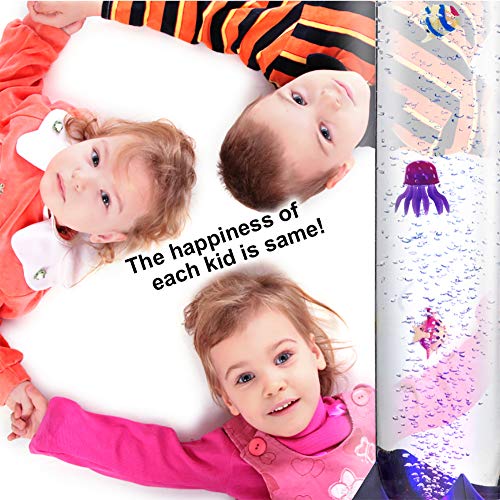 Floor Lamp - 3.9 ft Tall Water Bubble Floor Lamp - Water Tower Tank with Remote Control - Bubble Tube Night Mood Light for Kids Bedroom,Living Room,Great Gifts for Kids Perfect for Autism Sensory Toy