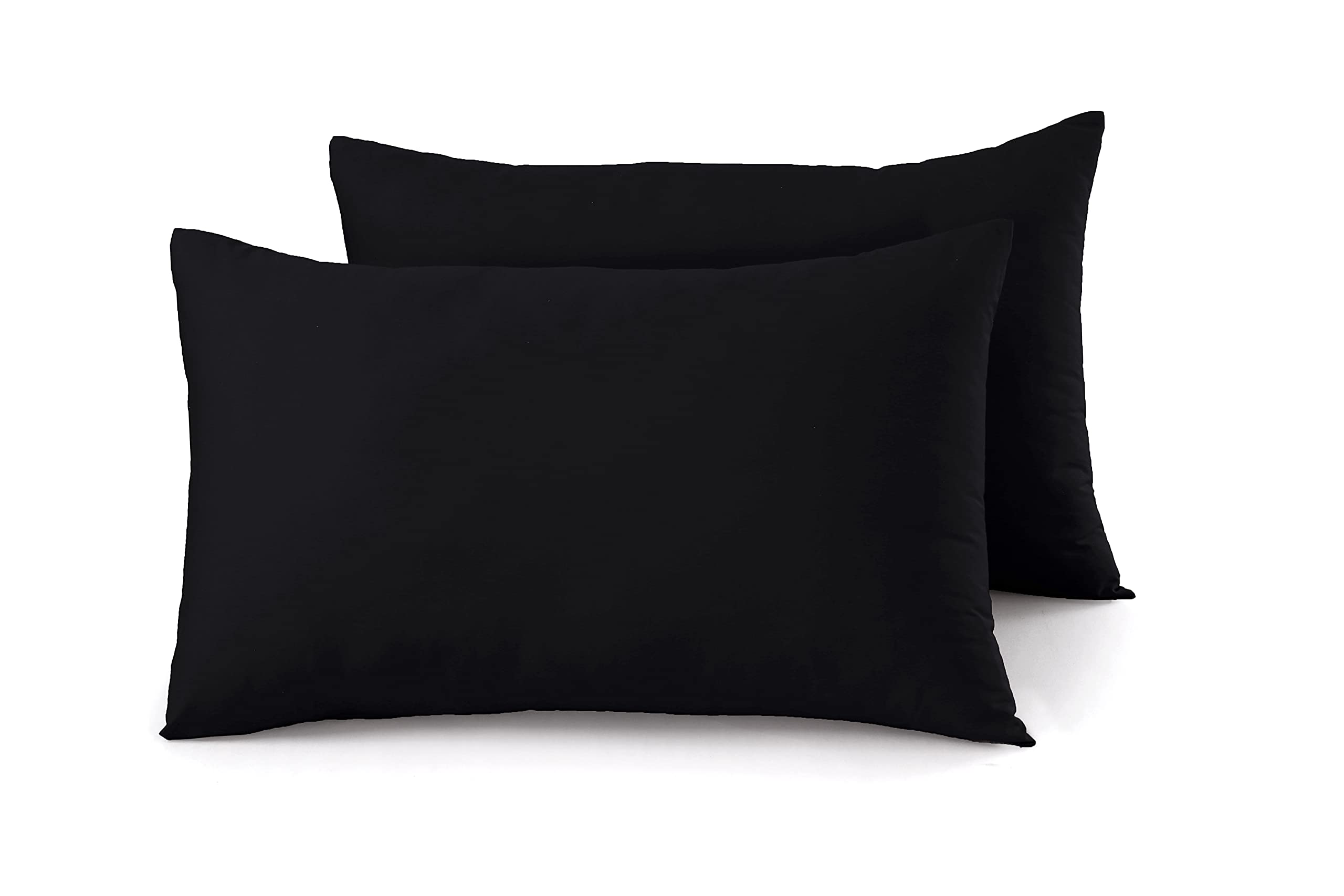 Sapphire collection 300 Thread Count 100% Egyptian Cotton Fitted Sheets (Pair of Pillowcase, Black) โ image 1