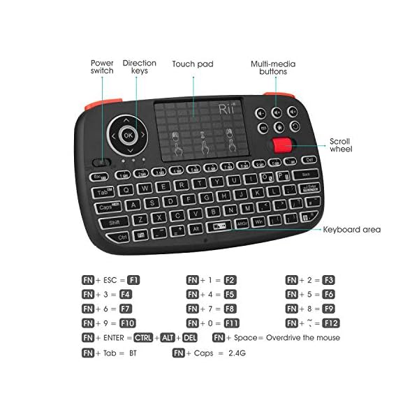New-Dual-Mode-Wireless-Multimedia-Keyboard-with-Touchpad-Mouse-Rii-I4-Bluetooth-40-with-24G-Wireless-Mini-Keyboard-with-Scroll-Button-LED-Backlit-Rechargeable-Battery New Dual Mode Wireless Multimedia Keyboard with Touchpad Mouse Rii I4 Bluetooth 4.0 with 2.4G Wireless Mini Keyboard…