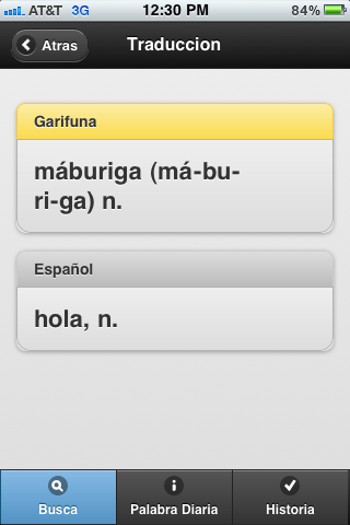 Garifuna-Spanish Translation Dictionary