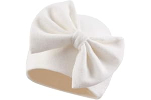 Bamery Newborn Baby Girl Hat Cotton Baby Bow Beanie Preemie Hats Spring Infant Hats for Girls 0-12 Months