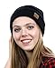 NYFASHION101 LED Hands Free Light Winter Cable Knit Cuff Beanie Hat, Black