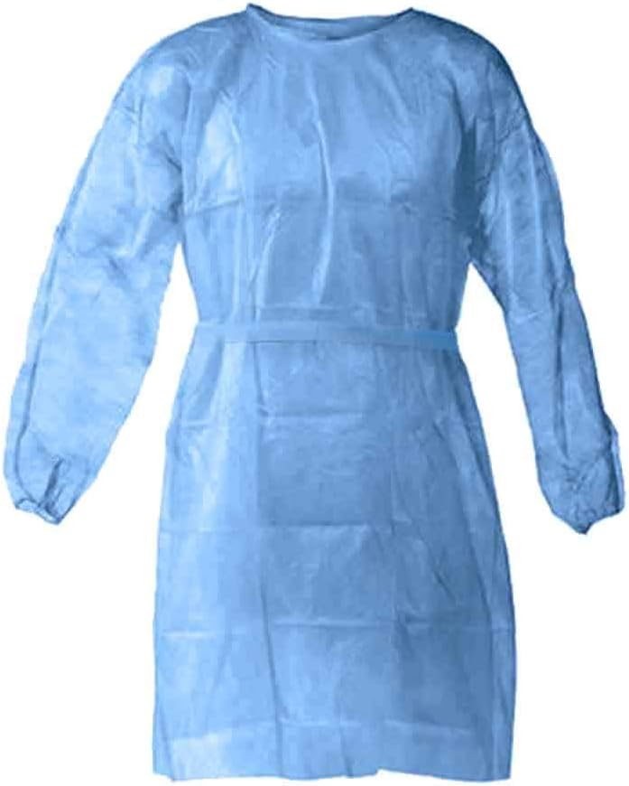 WXAN Disposable Protective Isolation Clothing Anti-Spitting And Anti-Oil Stain Nursing Gown, Protective Products For Special Periods Must Be Available! (Blue, 25PC)