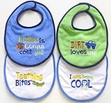 Neat Solutions Attitude Sayings Bib Set, Boy, 4-Count