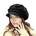 HINDAWI Women Girls Fluffy Knit Hat Crochet Winter Warm Snow Cap with Visor