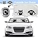 IC ICLOVER Car Windshield Sunshade with Pet Design, Cute Cartoon Design Front Auto Car Windshield Sun Shade Folding Silvering Sun Visor - UV Coating for UV Ray Deflector (Dog & Cat)