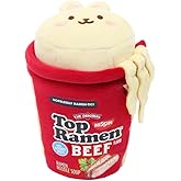 Anirollz Bunniroll Nissin Cup Noodle Top Ramen Plush 6in Gift | Top Bunniroll dressed as the Top Noodle themed version of Bunniroll for a fun, officially licensed kawaii pillow design today