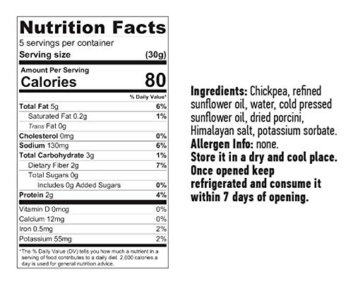 Forest Secret Vegan Spreads and Dips, Porcini Mushrooms, Gluten and Sugar Free, Net 6.17 oz (Pack of 3) - Thumbnail 2