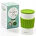 Live Infused Single Cup Loose Leaf Tea Brewing System, 16oz Ceramic Mug with Tea Infuser, Lid, and Silicone Mug Sleeve (Green)