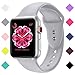 Bandx Sport Band Compatible with Smart Watch Band, Soft Silicone Replacement Bands Compatible with Iwatch Series 5,4,3,2,1 (38mm(40mm)-S/M, Grey)