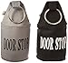 Esschert Design Fabric Door Stop with Ring, Set of 2, One Black One Gray