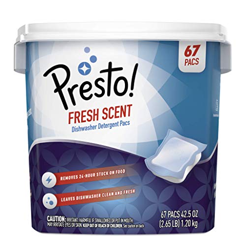 Amazon Brand Presto! Premium Dishwasher Detergent Pacs, Fresh Scent