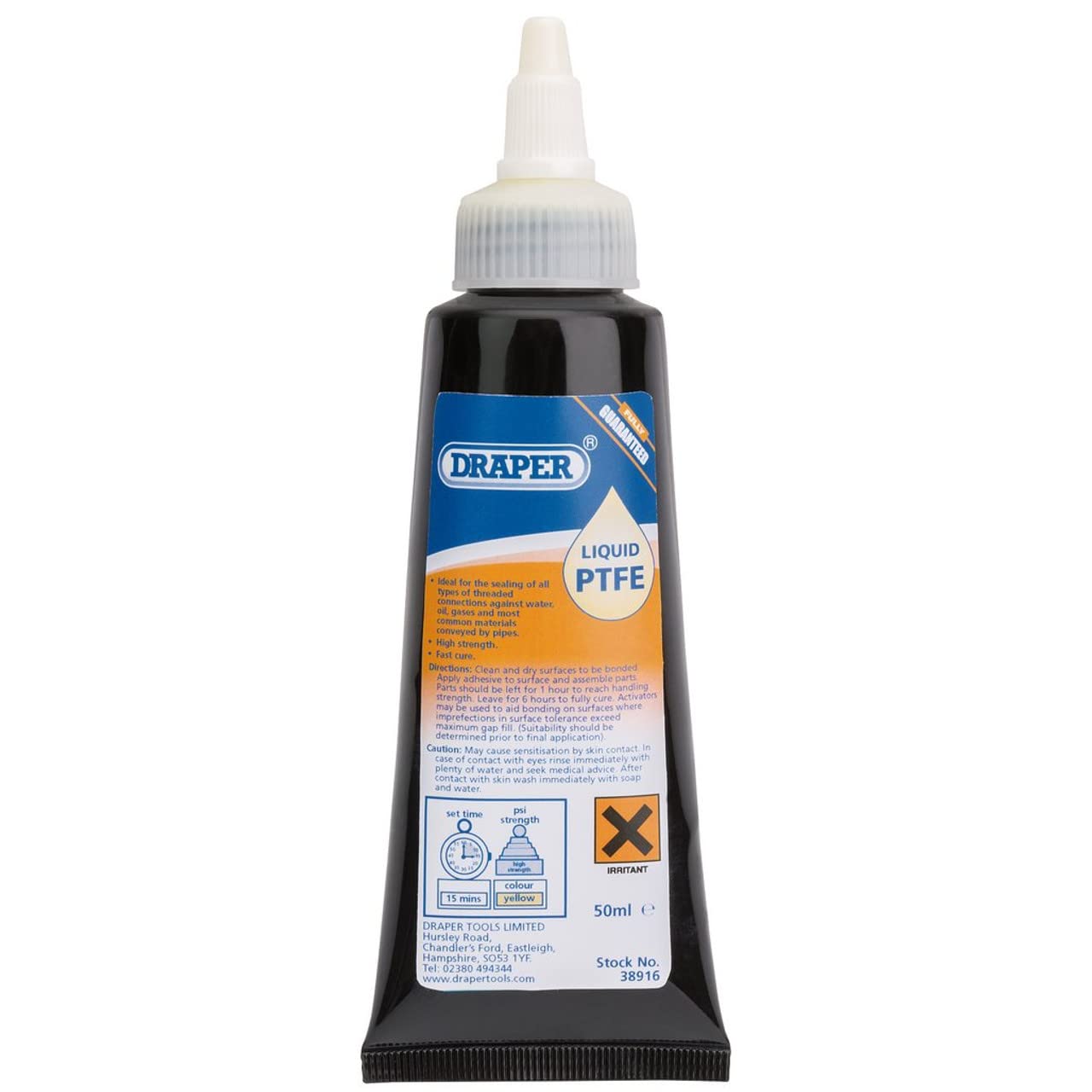 Draper 50 ml Liquid Sealant | Gasket Sealer | Pipe Leak PTFE | Plumbing Tool | Waterproof Sealer | Metal Joints Rapid Cure | 38916